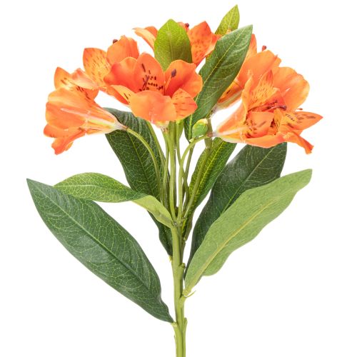 Műalstroemeria narancsvirág, műcsokor dekoráció, 75cm, 3 darab | Floristik24.hu