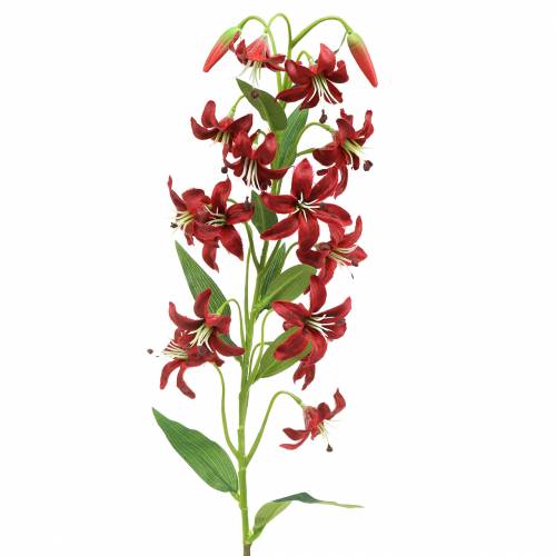 Floristik24 Liliom piros 82cm