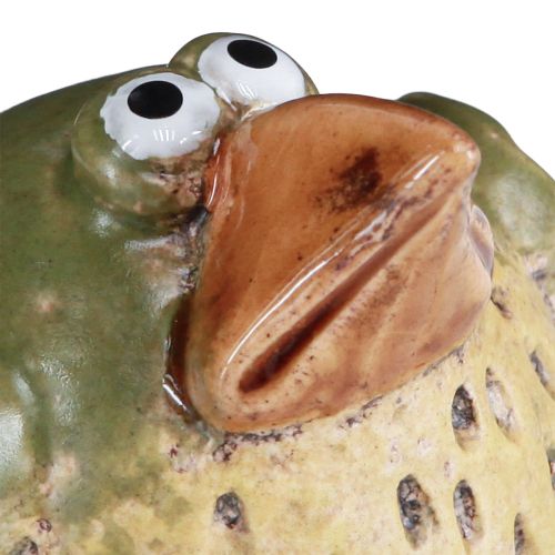 Floristik24 Vicces madárkerámia dekoráció tavaszi zöld 9×7,5×6,5cm 3 db