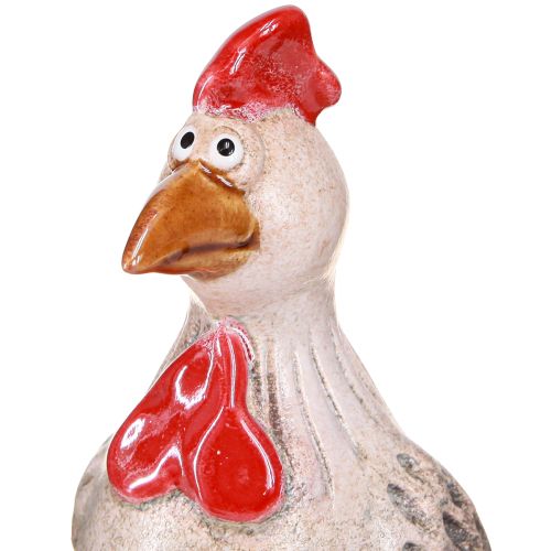 Floristik24 Vicces csirke kerámia dekoráció kerámia csirke húsvéti 13,5cm 2 db