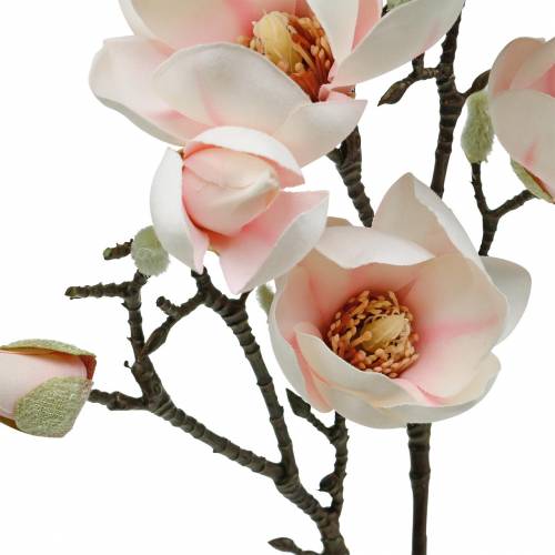 Floristik24 Magnolia Branch Pink mesterséges magnólia selyem virágok