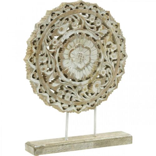 Mandala elhelyezhető, virágos fa dekoráció, asztali dekoráció, nyári dekoráció kopott elegáns természet H39,5cm Ø30cm