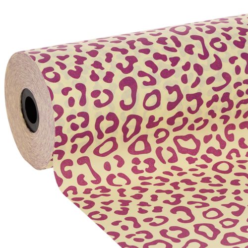Leopárdmintás mandzsettapapír, lila, 25 cm, 100 m