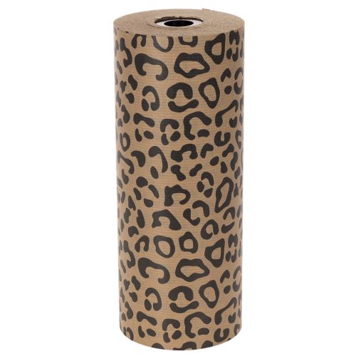 Leopárdmintás mandzsettapapír, 25 cm-es tekercs, 100 m-es, ajándékcsomagolás | Floristik24.hu