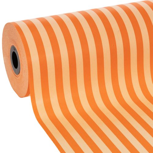 Narancssárga csíkos mandzsettapapír tekercs, 25 cm x 100 m