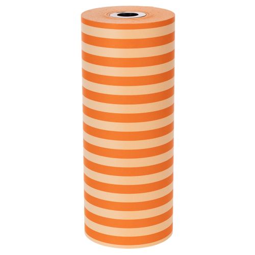 Narancssárga csíkos mandzsettapapír tekercs, 25 cm x 100 m | Floristik24.hu