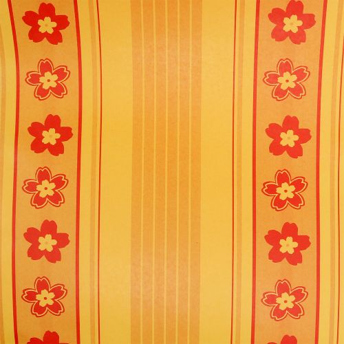 tételeket Mandzsetta papír virágmintás 37,5cm 100m sárga, piros