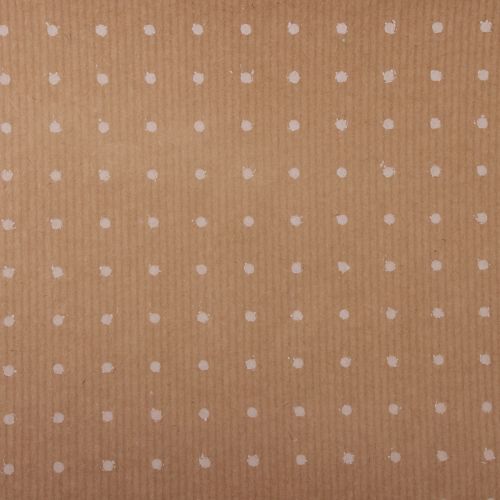 Floristik24 Mandzsetta papír selyempapír natúr pöttyök 25cm 100m