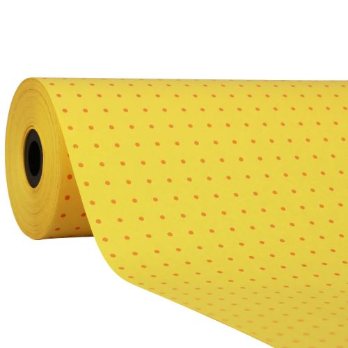 tételeket Mandzsetta papír selyempapír sárga pöttyök 25cm 100m