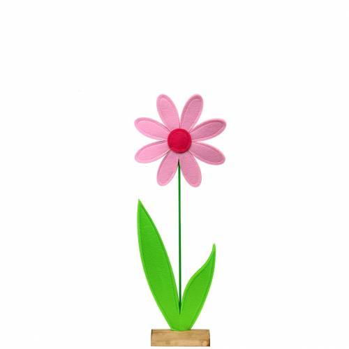 Floristik24 Filc virág rózsaszín, rózsaszín, zöld Ø18 H50cm