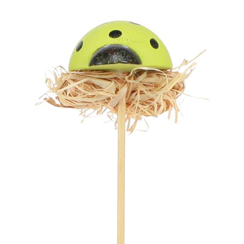 tételeket Katicabogár dekoratív virágdugók fa színű 3,5cm 24 db