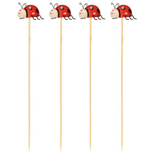 tételeket Katicabogár alakú kerti karók, tavaszi és nyári dekoráció, virágdekoráció, 31 cm, 4 darab