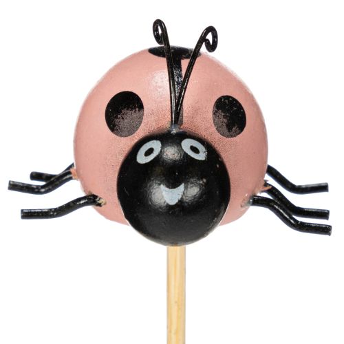 tételeket Katicabogár díszfigurák virágcserepekbe és virágkompozíciókba tavaszi dekorációhoz, 32 cm, 16 darab