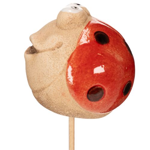 tételeket Katicabogár alakú kerti karók, dekoratív, szemet gyönyörködtető dísz kerti dekorációhoz, 25 cm, 4 darab