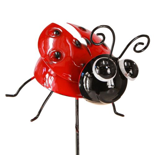 Floristik24 Katicabogár és méhecske bottal Kertdísz fém 46cm 2db