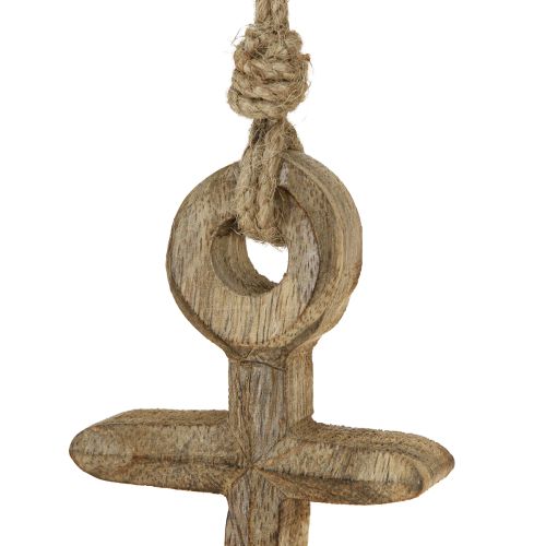 tételeket Tengeri dekorációs horgony fa natúr fából készült horgony 19cm