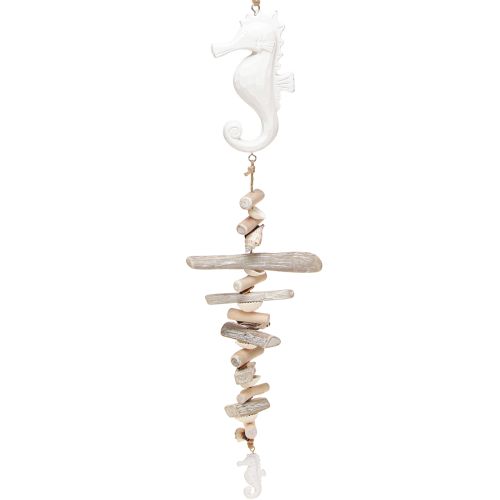 tételeket Tengeri dekoráció Garland Driftwood Shells Seahorse White 55cm