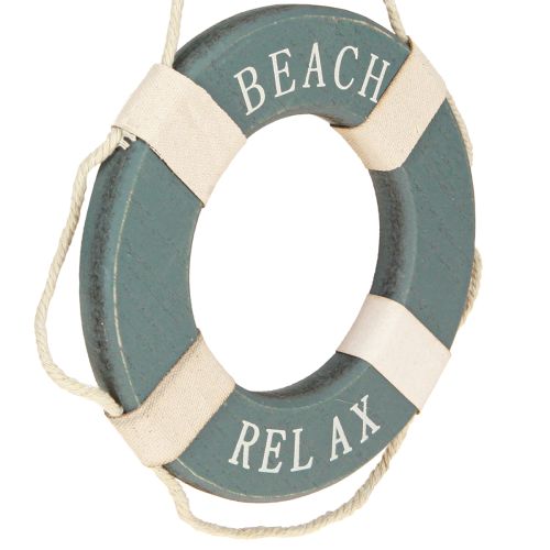 tételeket Mentőgyűrűs fa dekoráció tengeri kék akasztóhoz Ø13cm 2db