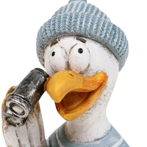 tételeket Tengerészeti dekorációs sirály asztaldísz kék fehér ezüst M11cm 2db