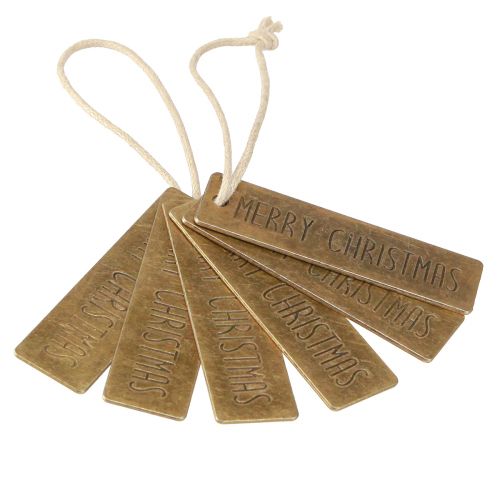 Floristik24 Merry Christmas Karácsonyi medál fém 7x2cm 6 db