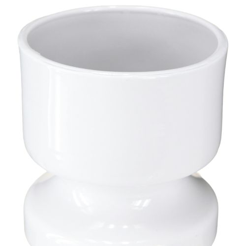 tételeket Fém virágváza krémfehér zománcban Ø9cm H17,5cm