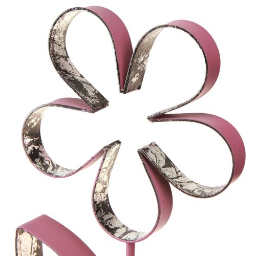 tételeket Fém dekoráció virág fa alapon Régi rózsaszín ezüst H29cm