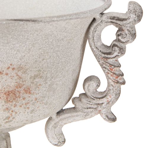 Floristik24 Fém dekoratív trófea fogantyúkkal vintage szürke rozsda H18,5cm