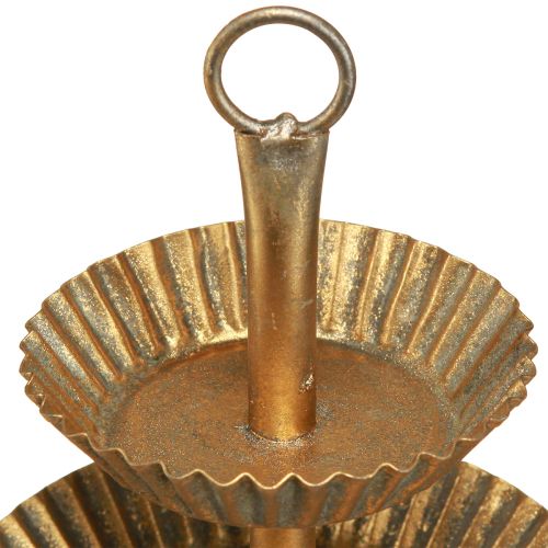 Floristik24 Fém etagere 3 szintes arany antik vintage Ø17cm H23cm