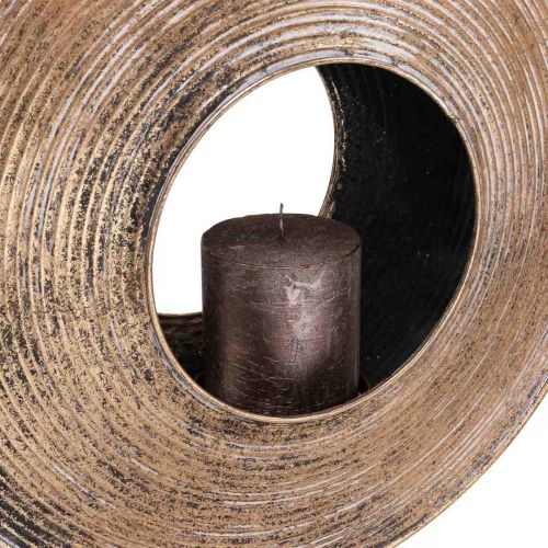 Floristik24 Metal Deco Vintage Deco bronz színű gyertyatartó Ø35,5cm