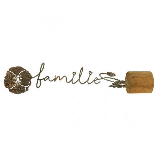 Floristik24 Fém deco virág fa állvány "Family" felirattal H40cm