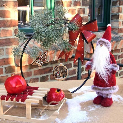 Floristik24 Metal Deco fali fogas masni Red Dots White 19×16×2,5 cm