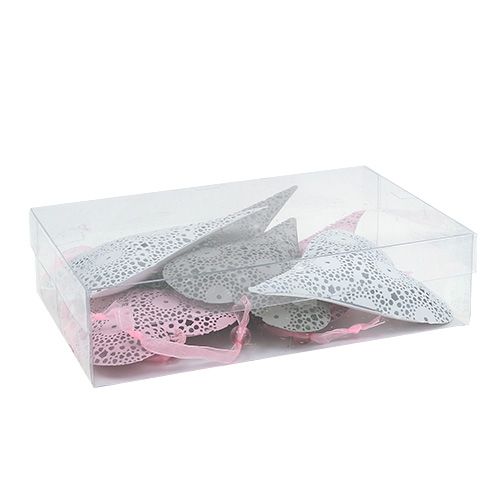 Floristik24 Fém akasztós szív választék. 12cm 6db