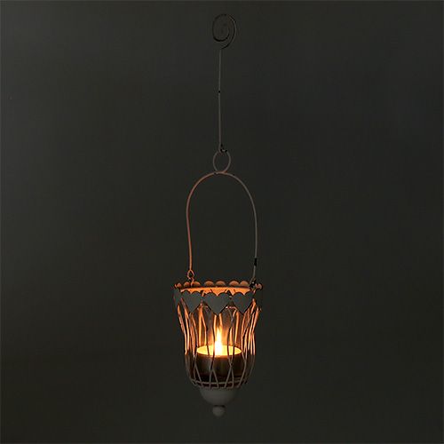 Floristik24 Fém lámpa Ø7,5cm H12cm fehér