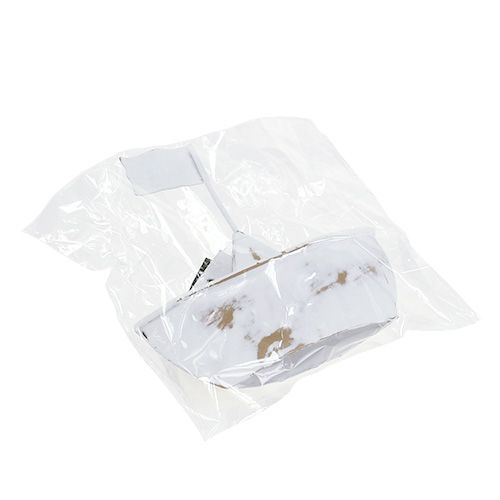 Floristik24 Fém csónak fehér 11cm x 10cm 1db