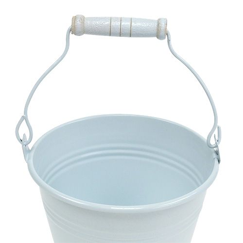 Fém vödör fehér Ø10cm H8cm 10db | Floristik24.hu