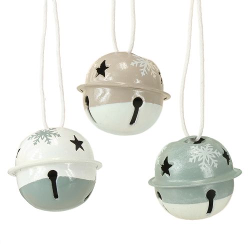 tételeket Fém csengők Karácsonyi csengők Menta bézs Ø3cm 16db