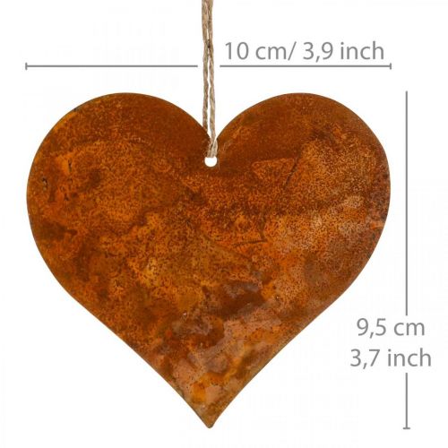 tételeket Akasztható szívek őszi fém dekoráció patinás 9,5×10cm 12db