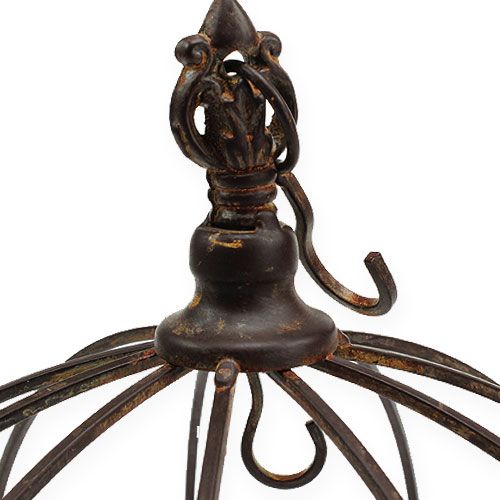 tételeket Fém korona akasztásra rozsdabarna Ø31cm M31cm