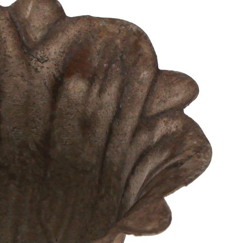 Floristik24 Fém csésze Antique Look Planter Szürke Barna Ø10cm H9,5cm