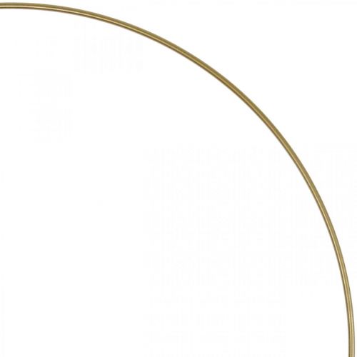 Floristik24 Fém gyűrű dekor gyűrű Scandi gyűrű deco hurok arany Ø20,5cm 6db