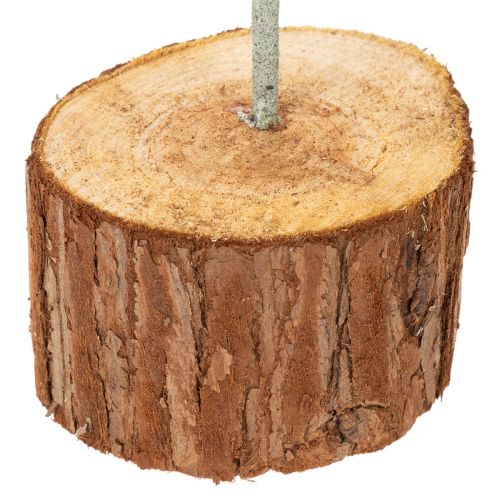 Dekoratív fémgyűrű fa állványon asztaldísznek, 43 cm | Floristik24.hu