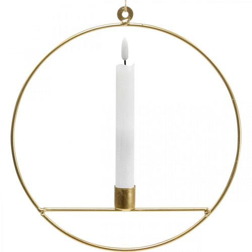 tételeket Gyertyatartó arany fém díszgyűrű felakasztására Ø25cm 3db