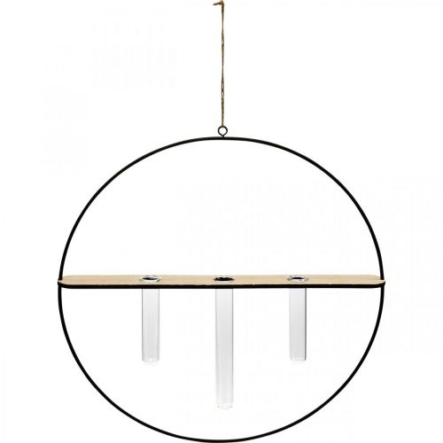 Floristik24 Szemüveghez akasztható díszgyűrű fém fekete Ø35cm