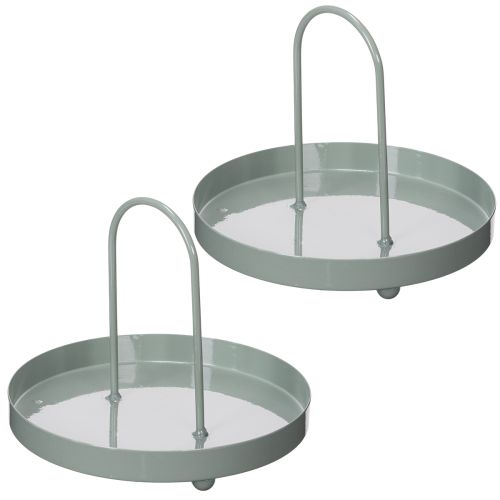 tételeket Dekoratív tálca konyhába és étkezőasztal díszítésére, magas füllel, 18 cm