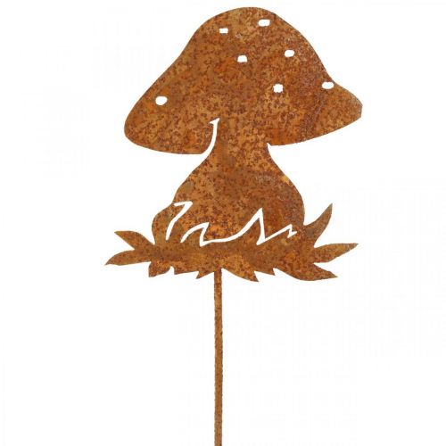 Fém dugó légyölő galóca őszi dekoráció gomba dekoráció patina 42cm