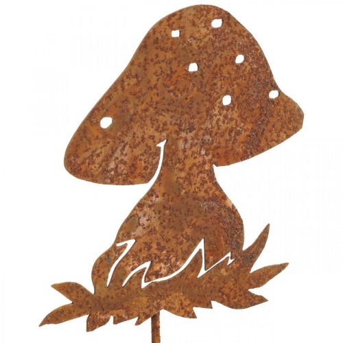 Floristik24 Fém dugó légyölő galóca őszi dekoráció gomba dekoráció patina 42cm