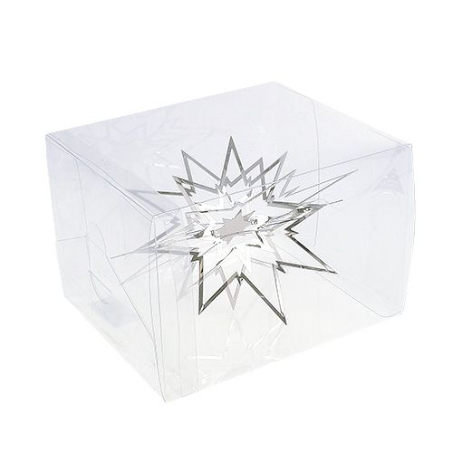 Floristik24 Fém csillag nagy akasztható ezüst 24cm