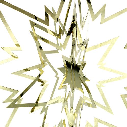 tételeket Fém csillag akasztható 3D arany 16cm