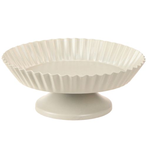 Floristik24 Fémtányér szürke dísztányér talppal Ø14cm 2 db