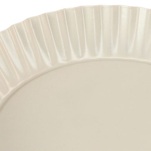 Floristik24 Fémtányér szürke dísztányér talppal Ø14cm 2 db